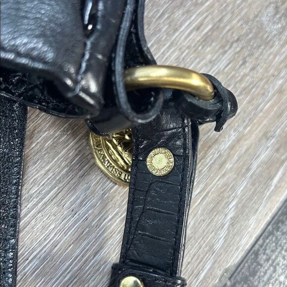 Brahmin black croc embossed leather crossbody - Picture 10 of 11